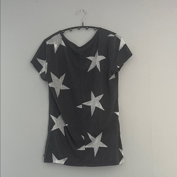 Victoria's Secret Black and Seethrough Star Short Sleeve Tee Size Small - Picture 6 of 6